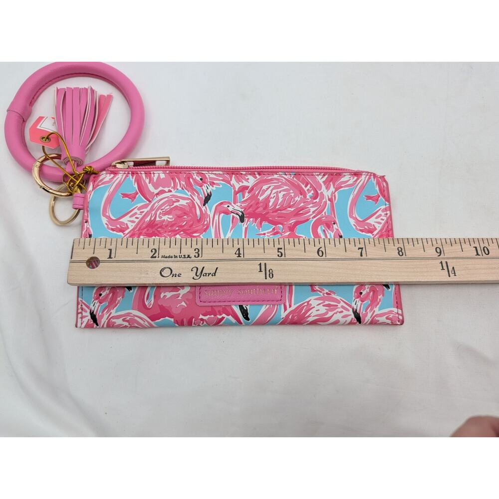 NWT Simply Southern Flamingo Print Wallet Bangle Resort Cruise Vacation Coastal - Picture 3 of 6